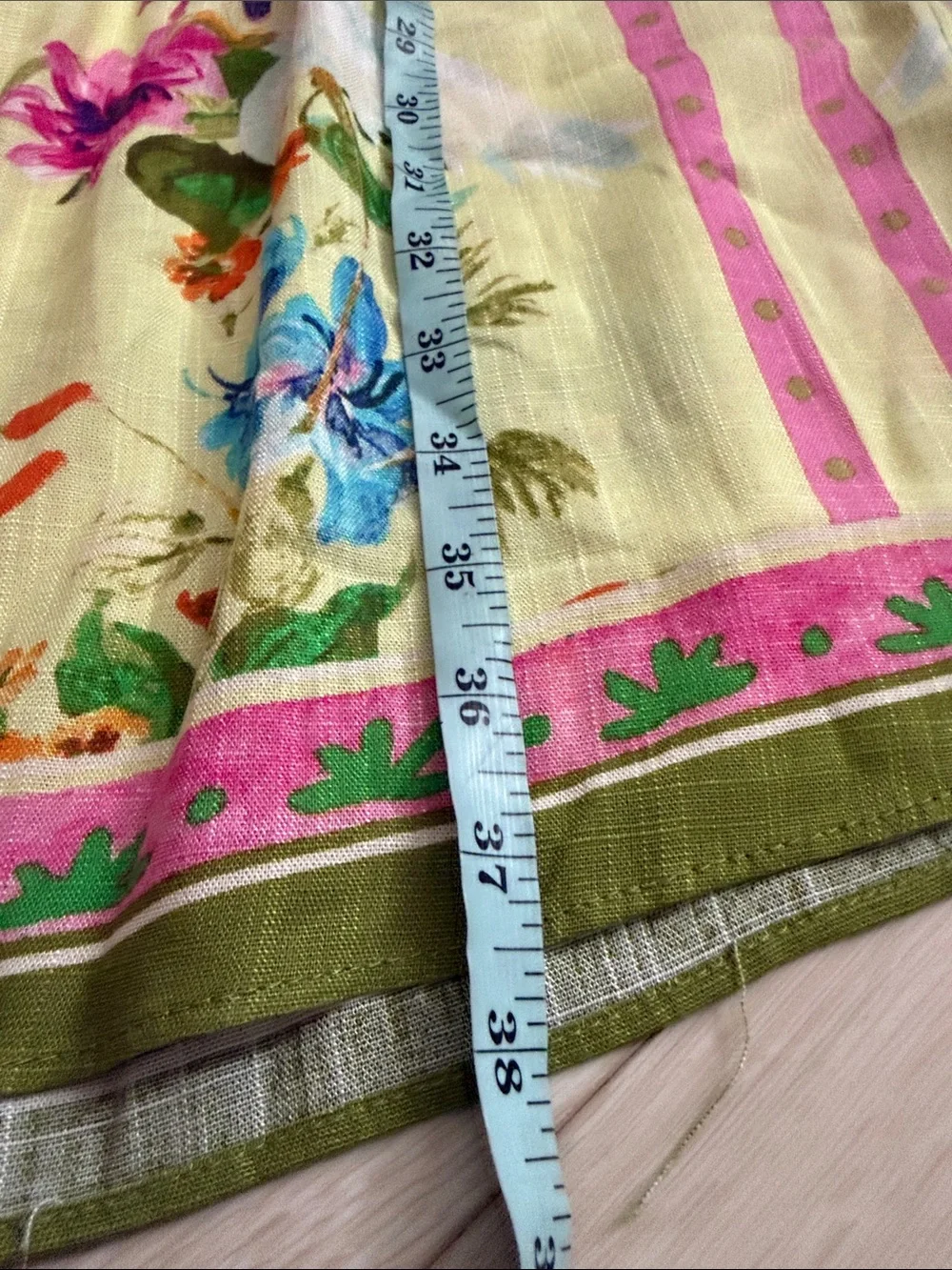 Rose & Olive Floral Tiered Maxi Skirt in Yellow, Green & Pink
